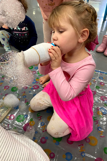 Preschool Bubble Experiment