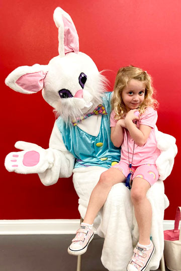 Easter Bunny visits 8-point learning class